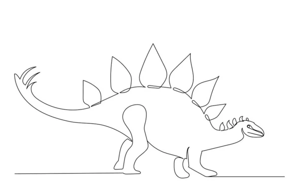 공룡의 선그리기 고립됨 — 스톡 벡터