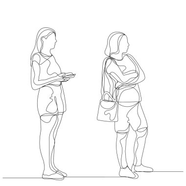 kadın vektörünün çizim çizimi, izole