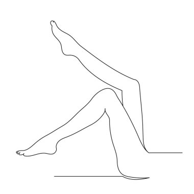 Bir kızın bacaklarının sürekli çizimi.