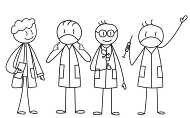 münzevi, sopa figürü, doktorlar sevinir