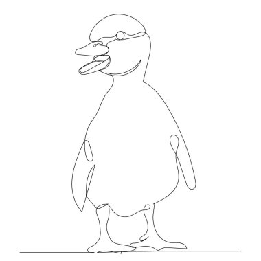 Devamlı çizilen ördek yavrusu çizimi.