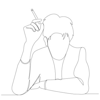 Adam, adam sürekli çizim yapıyor, çizim yapıyor.