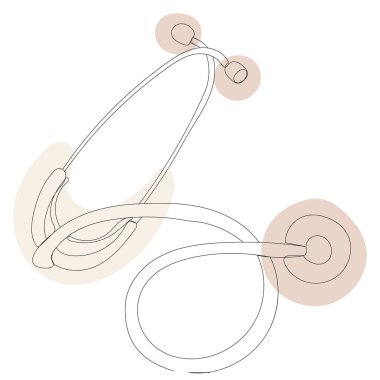 tek bir çizim, çizim, fonendoskop