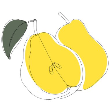 tek bir armut çizgisi çizimi