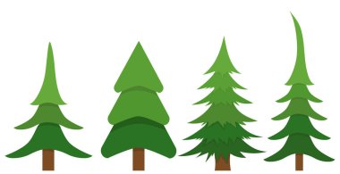 Düz yeşil ağaçta