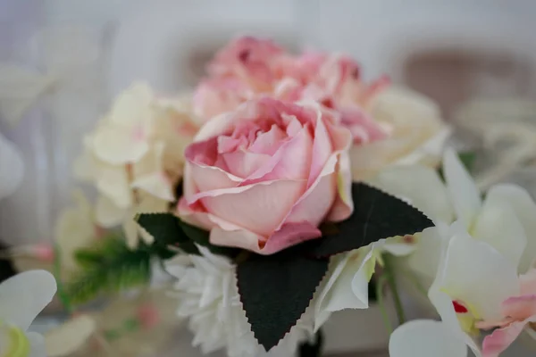 Nahaufnahme Von Hochzeitsstrauß Aus Blumen Hochzeitskonzept — Stockfoto