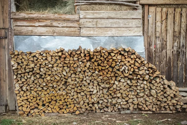 Firewood Texture Logs Rural Scene Brown Background Pile Wood Logs — Stock Photo, Image