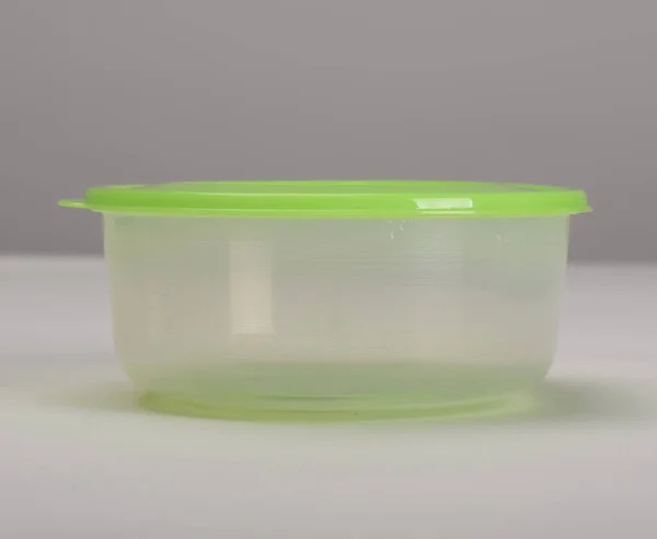 Plastic Container Green Lid — Stock Photo, Image