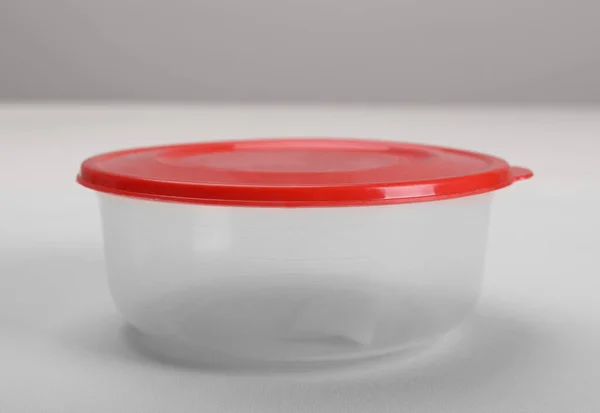 Plastic Container Red Lid — Stock Photo, Image