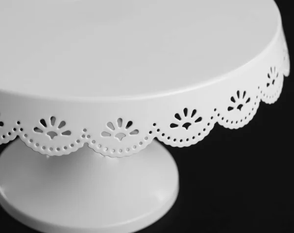 Beyaz Metal Pasta Standı Makro Manzara — Stok fotoğraf