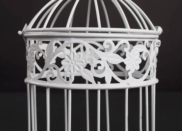 Detail White Metal Bird Cage — Stock Photo, Image
