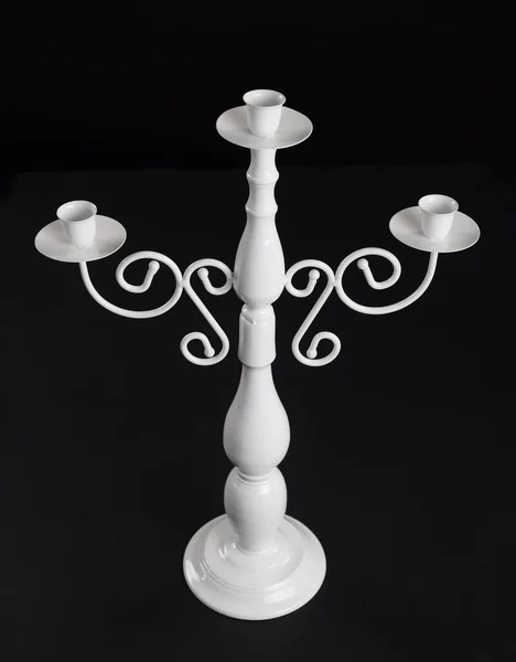 Vintage table candlestick, top view