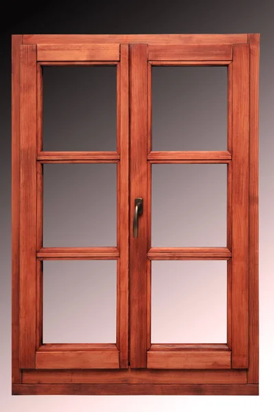 Wooden Window Sloping — Stock Photo, Image