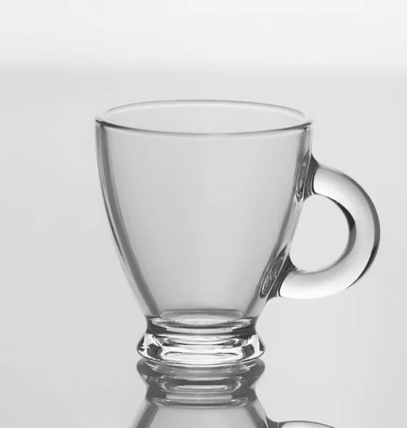 Пустой Чашки Чая Ручкой Изолированы Белом Фоне — стоковое фото