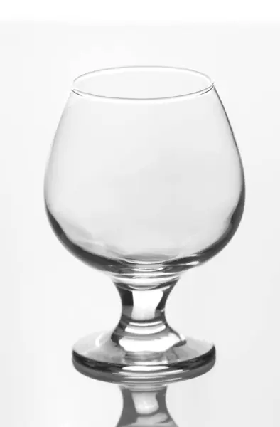 Single Empty Cognac Glass — Stock Photo, Image