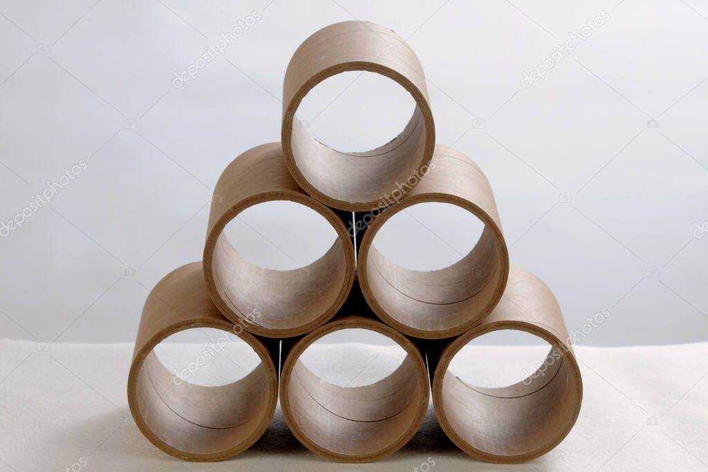 Paper Tubes, Cardboard tube on a white background