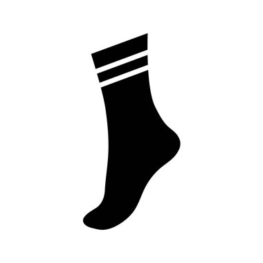 Çorap simgesi, beyaz arkaplanda logo izole