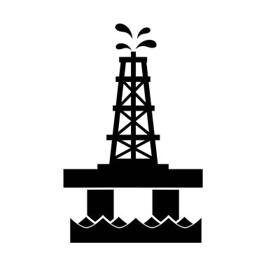 Petrol platformu simgesi, beyaz arkaplanda logo izole edildi