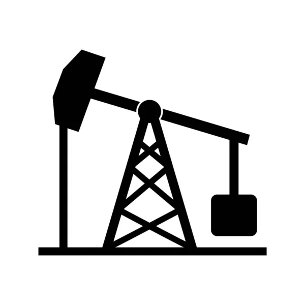 Petrol Platformu Simgesi Beyaz Arkaplanda Logo Izole Edildi — Stok Vektör