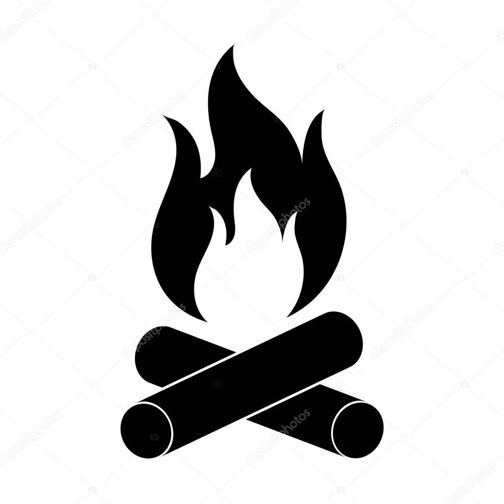 Bonfire icon, logo isolated on white background