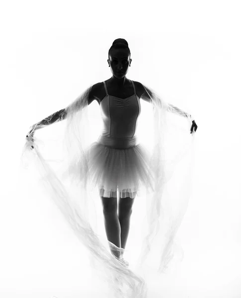 Bailarina rodada en el fondo del estudio —  Fotos de Stock