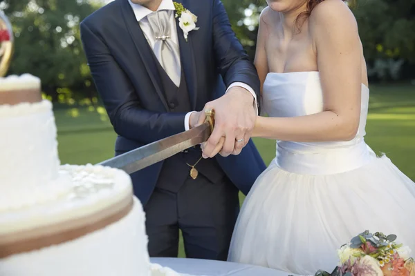 Pareja en fiesta de boda — Foto de Stock