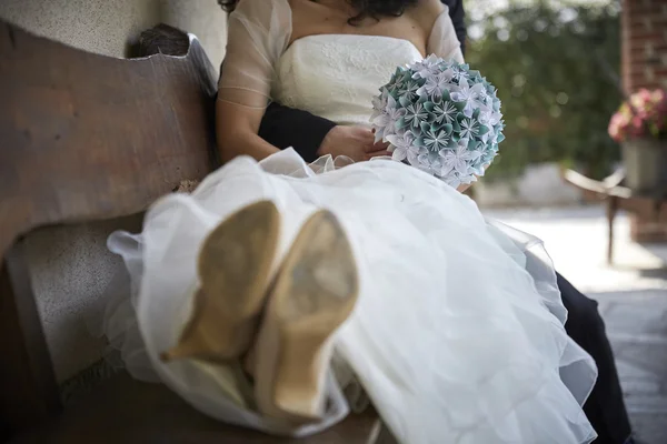 Couple at wedding party — Stock Photo, Image