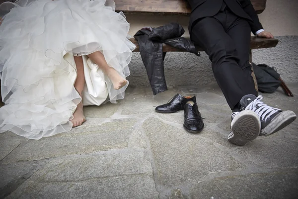 Pareja en fiesta de boda — Foto de Stock