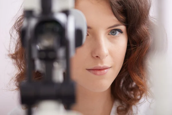 Young beautiful doctor oculist — Stock Photo, Image