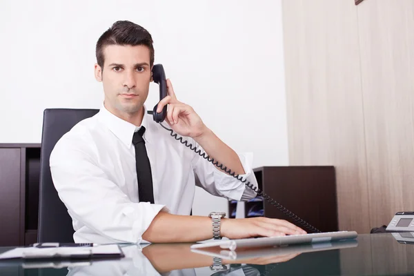 Modern businessman working in office — Stock Photo, Image