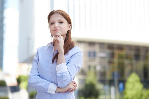 Young red hair businesswoman — Stock Photo, Image
