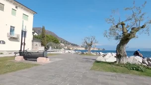 Sal Gardameer Italië — Stockvideo