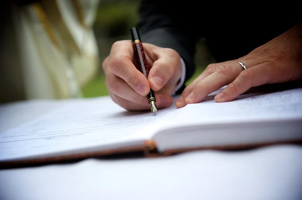 Wedding signature — Stock Photo, Image