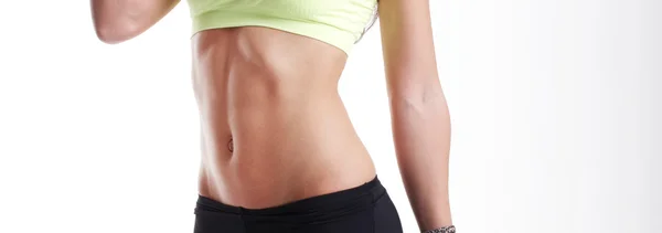 Female with perfect abdomen muscles — Stock Photo, Image