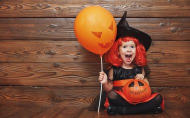 komik çocuk kız Halloween balkabağı Ja ile için cadı kostüm