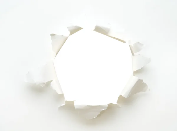 Hole white empty paper poster — Stock Photo, Image