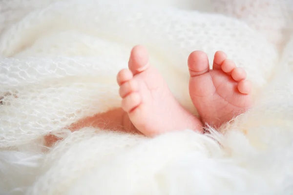 Foten ben nyfött barn — Stockfoto
