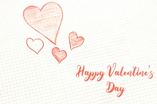 Disegno Forma Cuore Carta Concetto San Valentino — Foto Stock