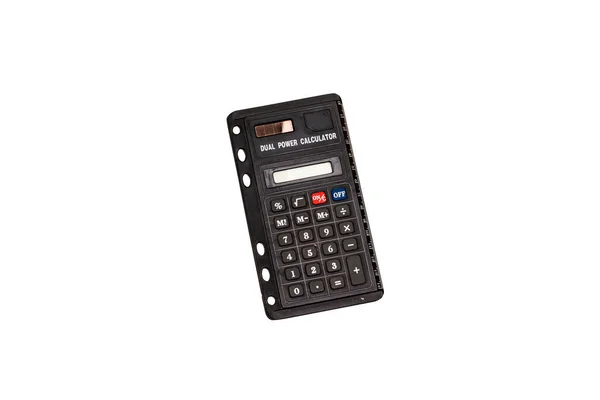 Czarny Kalkulator Białym Tle — Zdjęcie stockowe