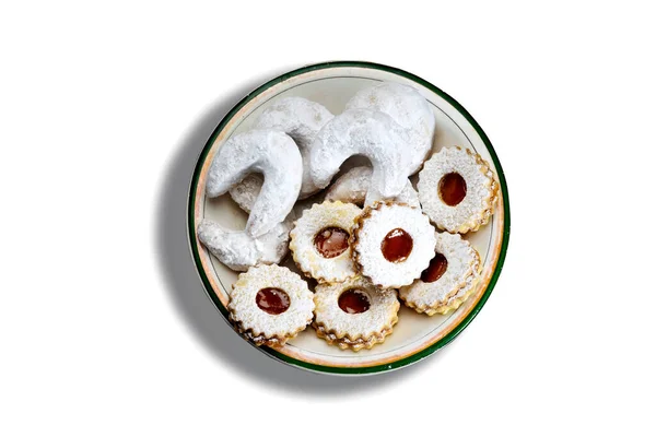 Biscoitos Algerianos Tradicionais Com Geléia Damasco Nomeados Francês Sabl Kaab — Fotografia de Stock