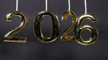 2026 yılında yeni yıl kutlamaları ve geri sayımlar için mükemmel bir arkaplan oluşturulmuştur.