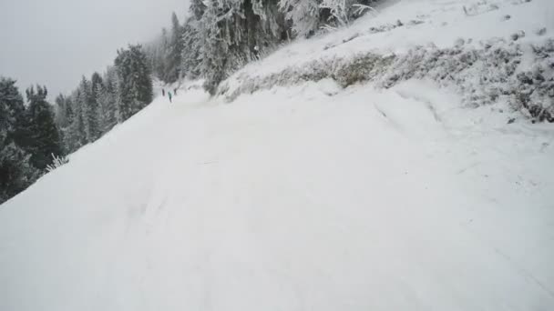 Herfst ski winter — Stockvideo