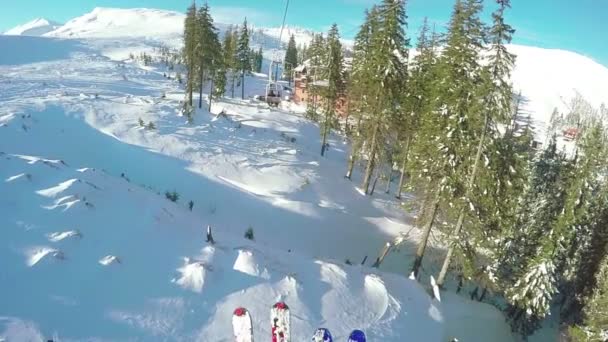 Aterragem a partir de teleférico — Vídeo de Stock