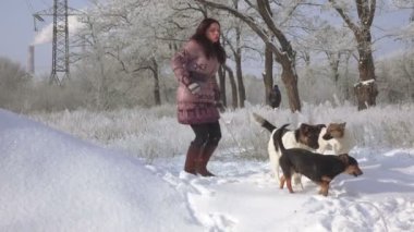 Orman köpeklerde kızla