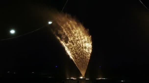 Fountain in Olympic village — Stock Video