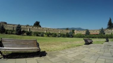 Mtsheta Georgia antik taş duvar görünümünü