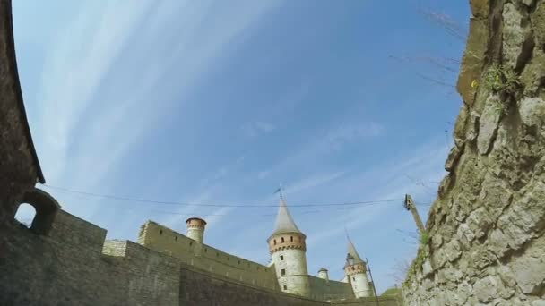 View on old castle — Stock Video