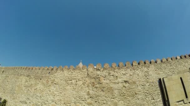 姆茨赫塔格鲁吉亚古代石头墙的视图 — 图库视频影像