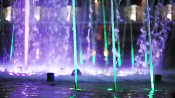 Fontana a pavimento nel parco — Video Stock