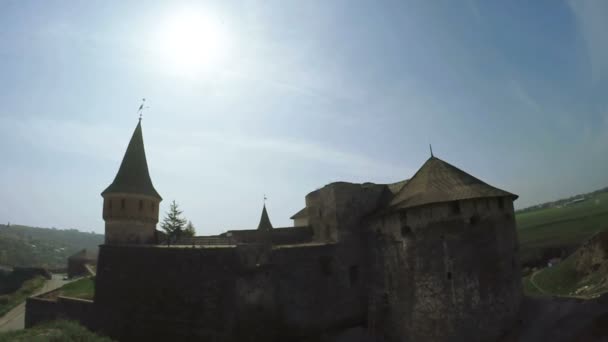 View on old castle — Stock Video